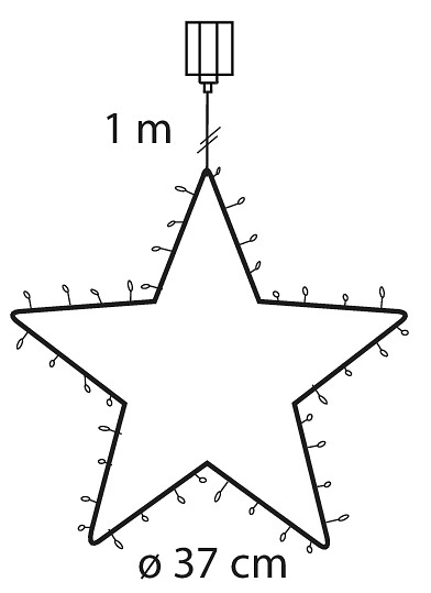 Valotähti Airam Elisa 40 lediä 38cm IP20