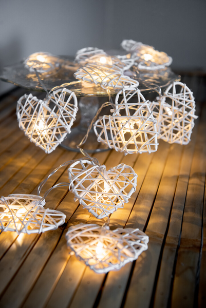 Rottinkisydänsarja Airam Iisa 10 led paristokäyttöinen