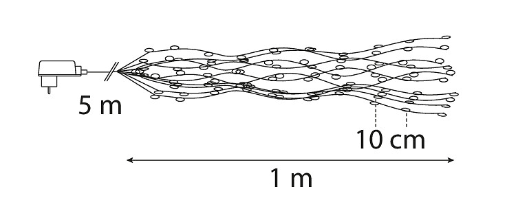 Valolankaryhmä Airam 100 lediä lämmin keltainen 5m