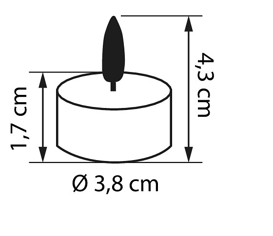 Led-minikynttilä Airam 2kpl sis. ajastin