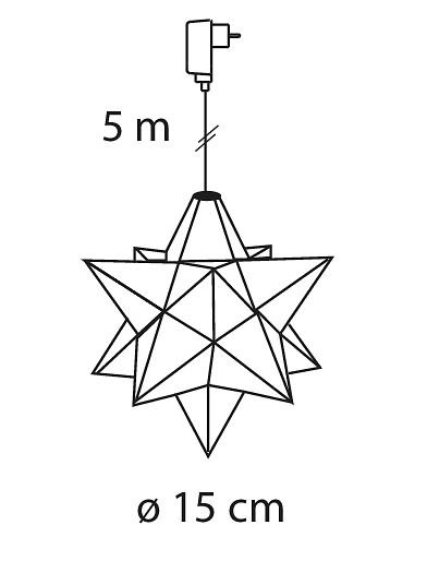 Valotähti Airam Laura led hopea 15cm IP20