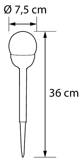 Solar-lyhty Airam Dani 36cm