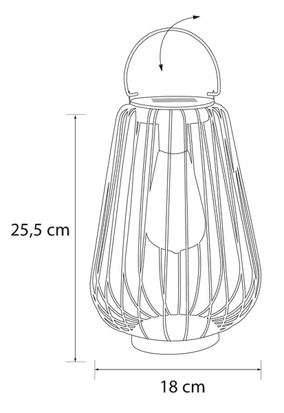 Solar-lyhtyvalaisin Airam Venus 25,5cm