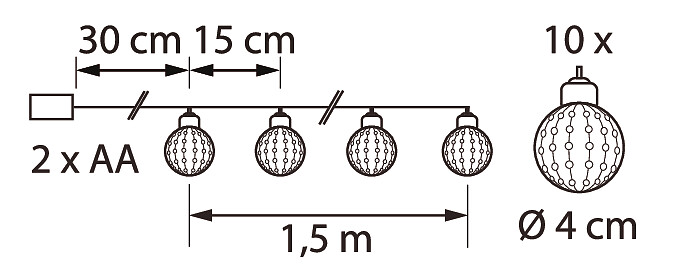 Keraamiset pallot Airam Linnea 10 led