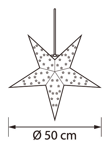 Paperitähti Airam Pello ø 50cm valkoinen