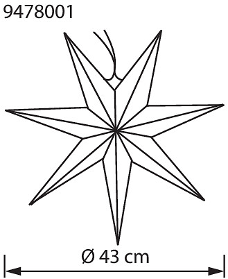 Kranssi Airam Merlin 50cm hopea led IP20