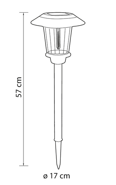 Led-pollarivalaisin Airam Dart Solar 57cm