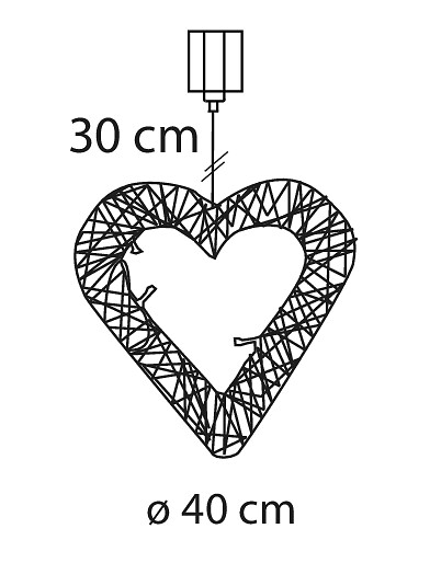 Valokoriste Airam Hertta rottinki 20 lediä