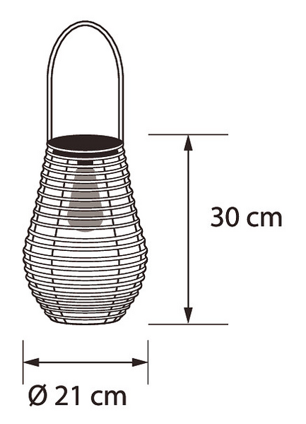 Polyrottinkilyhty Airam Panama solar 30cm