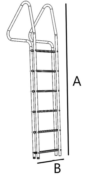 Laituritikas Varax 430 6-askelmainen alumiini