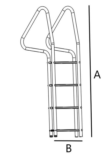 Laituritikas Varax 430 4-askelmainen alumiini