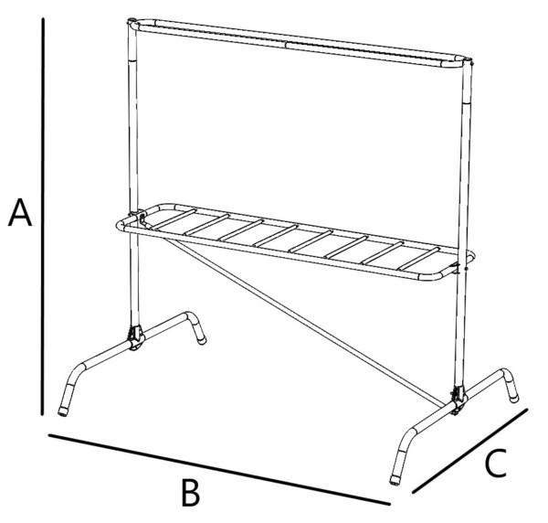 Tuuletusteline Varax 133 musta