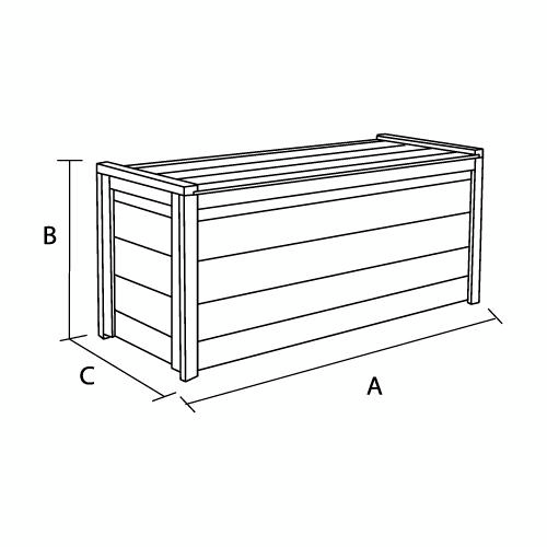 Säilytyslaatikko Varax musta