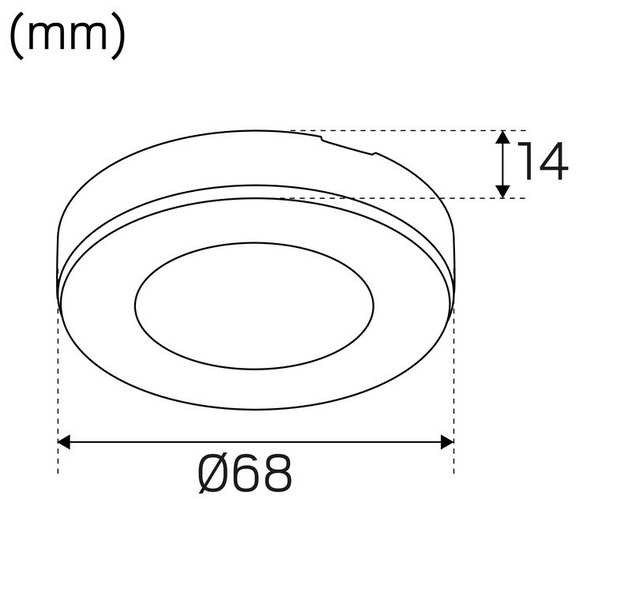 Korotusrengas Hide-a-lite lisätarvike kehys Spot Slim valkoinen
