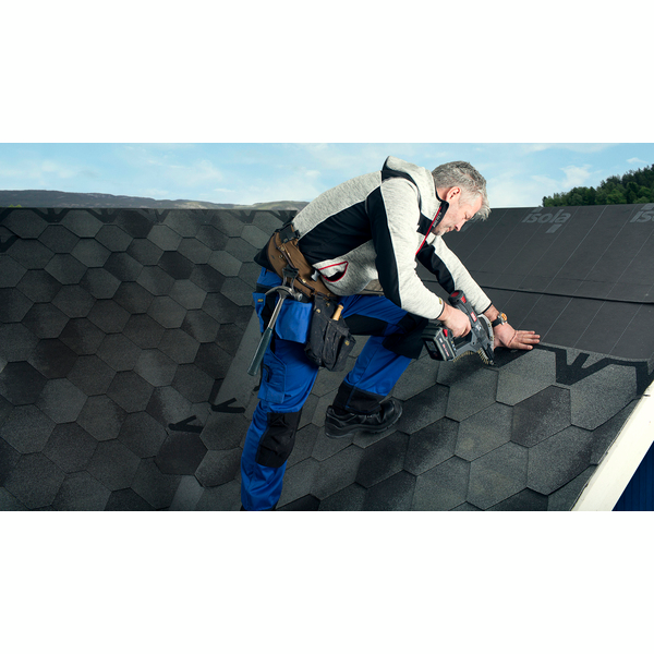 Takshingel skrå grå stuktur - Isola