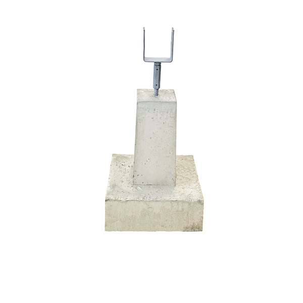 SØYLEFUNDAMENT M/ 4" JUSTERBAR SKO