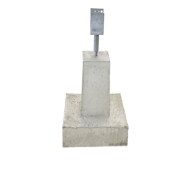 SØYLEFUNDAMENT M/ 4" JUSTERBAR SKO