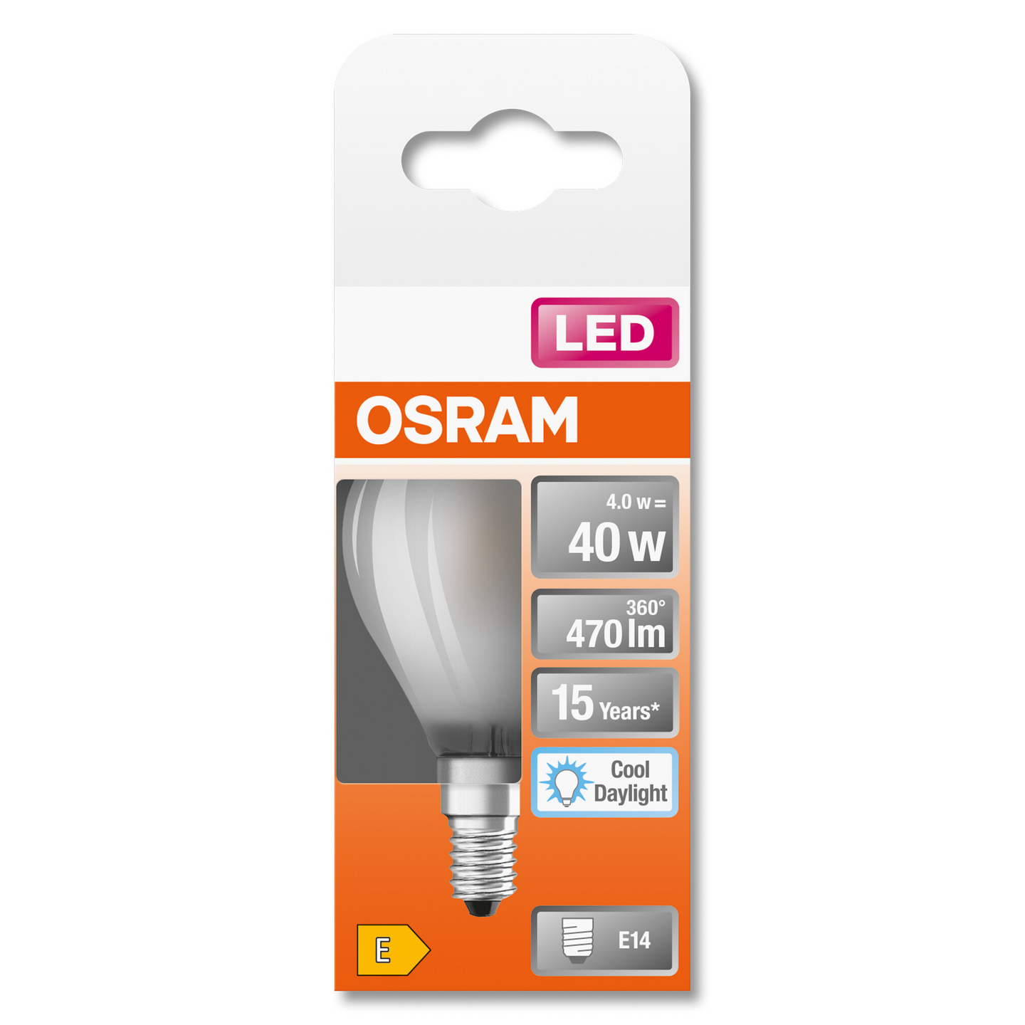 Led-pienkupulamppu OSRAM Star 470lm 865 E14 himmeä