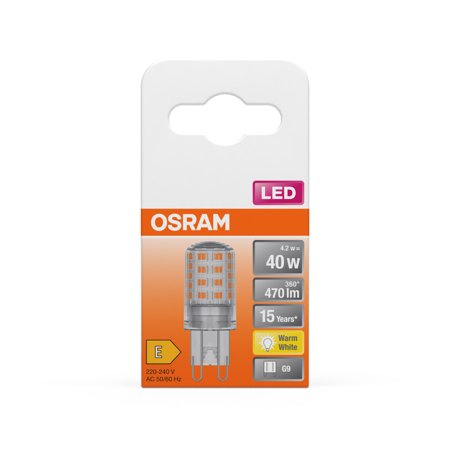 Led-lamppu OSRAM Star PIN 470lm 827 G9