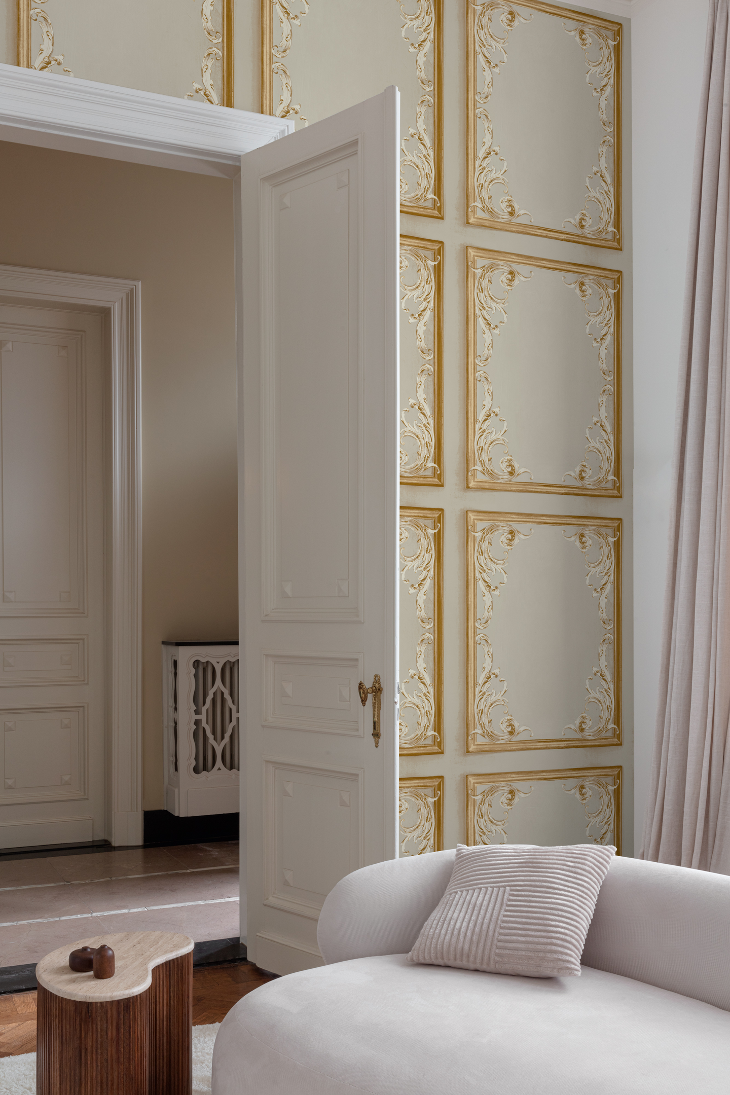 Vinyylitapetti Grandeco Icon IC1103 Rococo Panel 10,05m