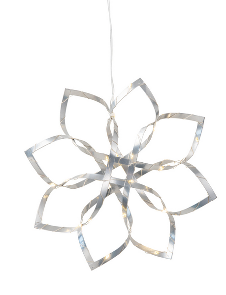 Led-koriste Airam Vuokko 25,5x6,5cm hopea