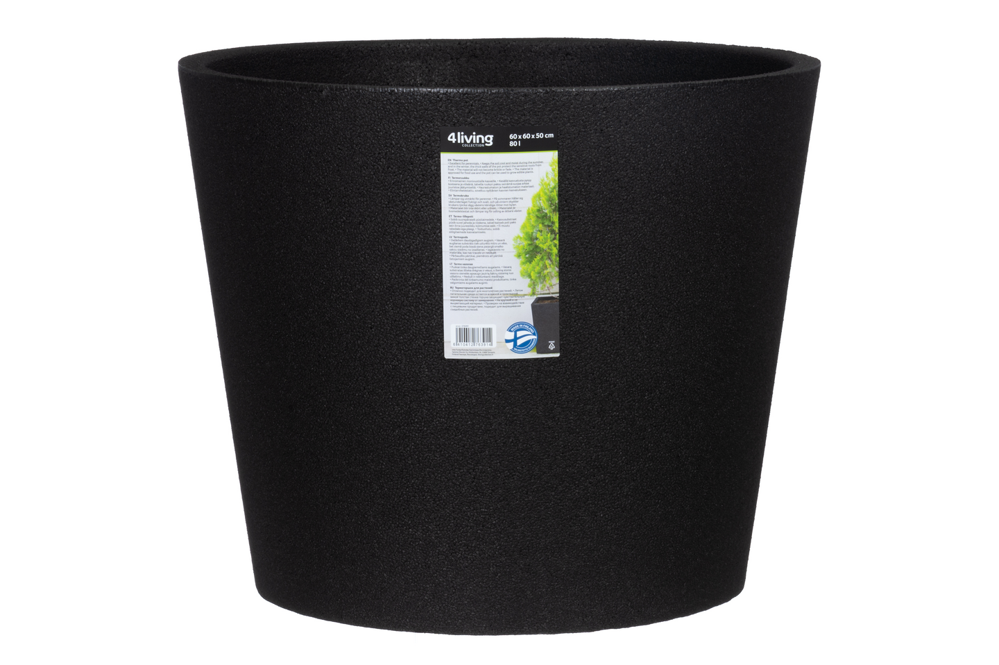 Termoruukku 4Living Basic 60cm musta