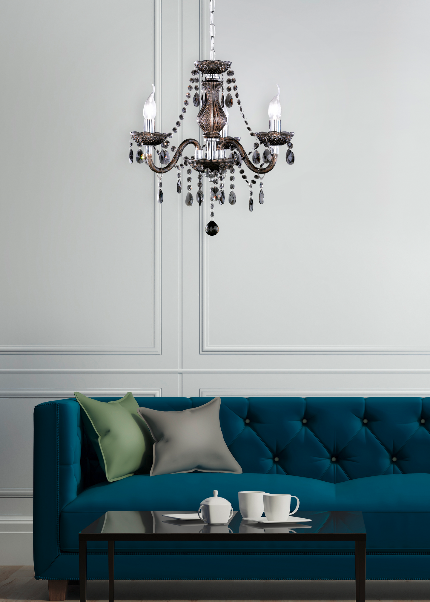 Riippuvalaisin TRIO Luster 3-osainen E14 musta