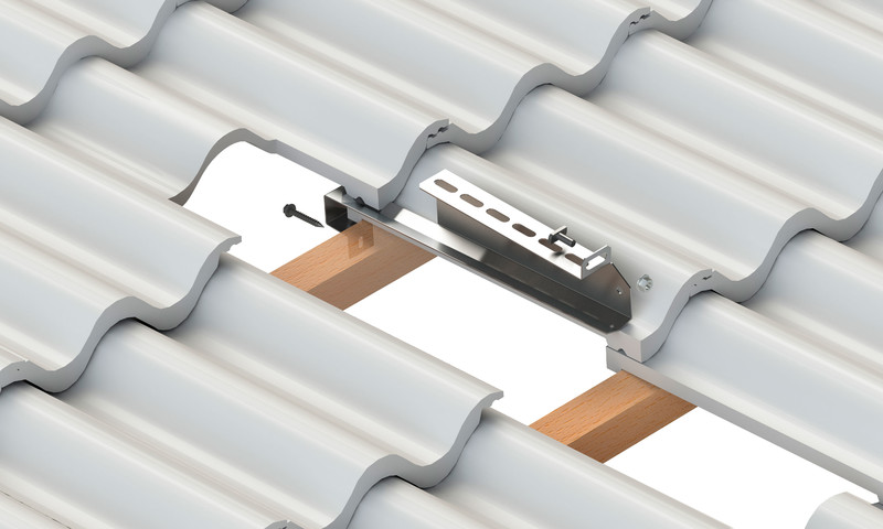 PV-kattokiinnike Orima Easy Rail tiilikatto