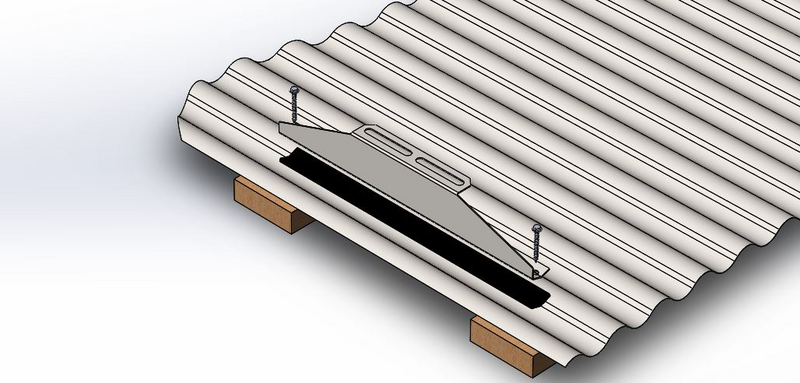PV-kattokiinnike Orima Easy Rail aaltopelti