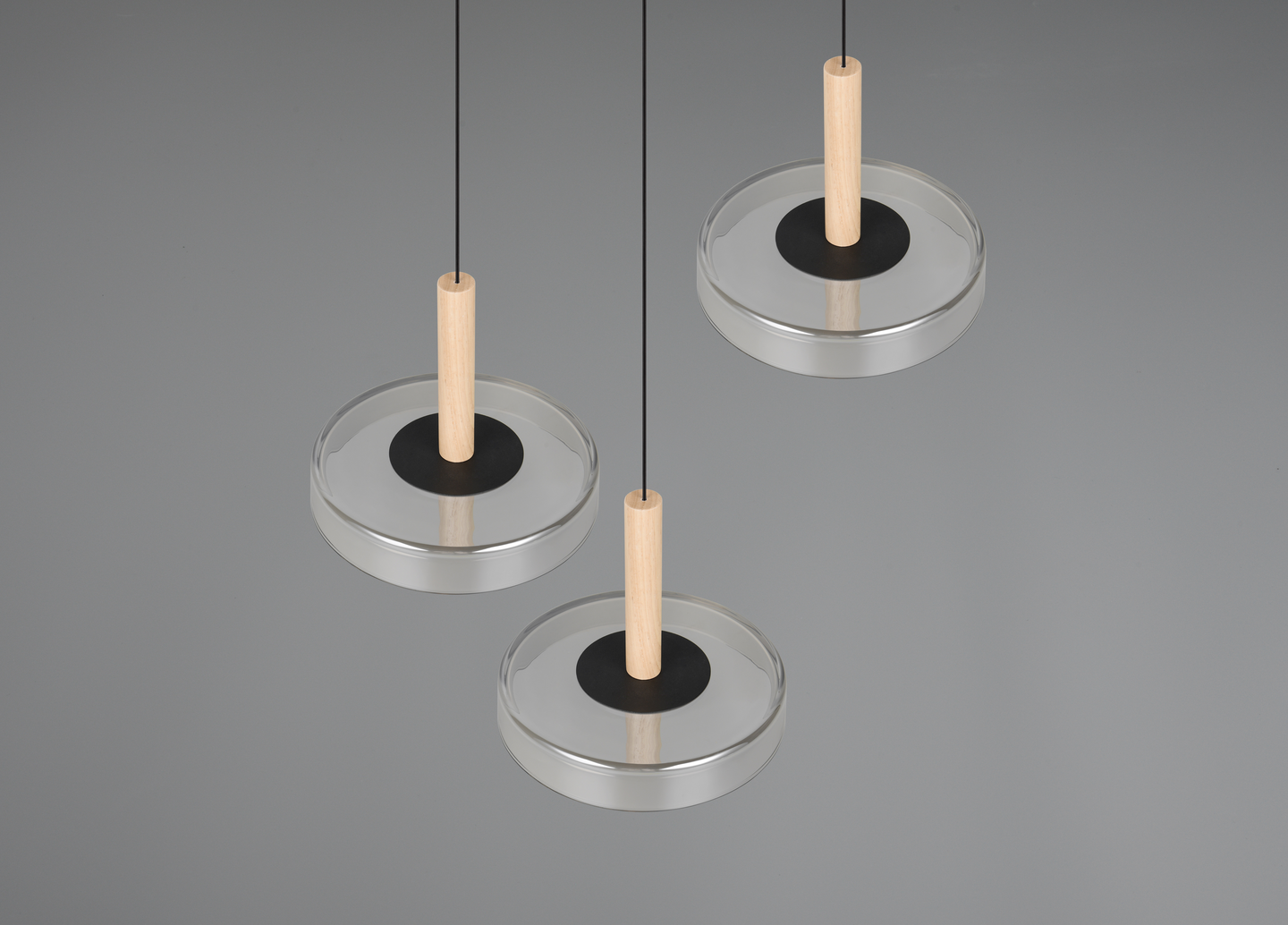 Riippuvalaisin TRIO Celeste led 3x7,5W mattamusta