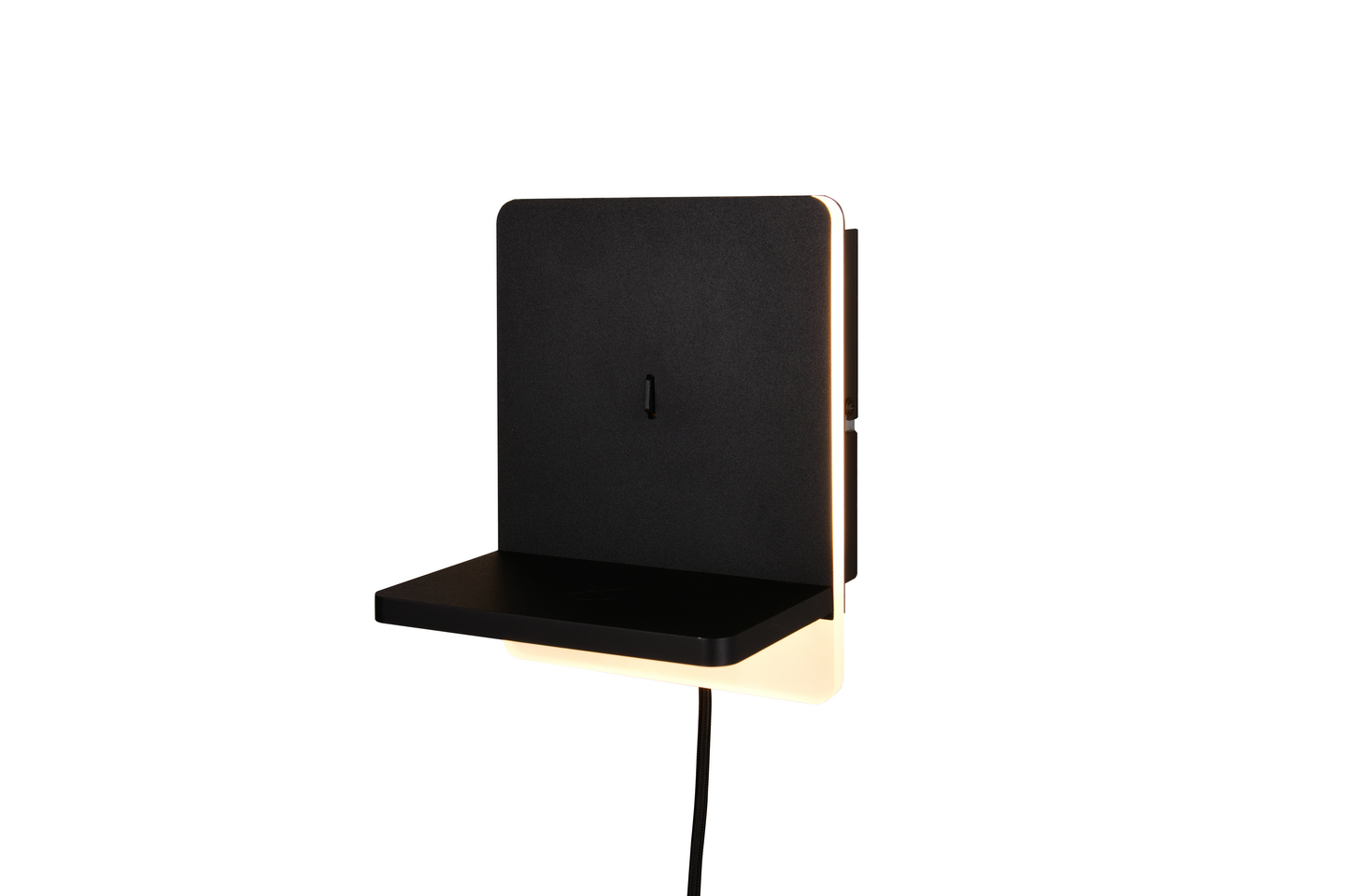 Seinävalaisin TRIO Fairfield led mattamusta induktiivisellä latausasemalla