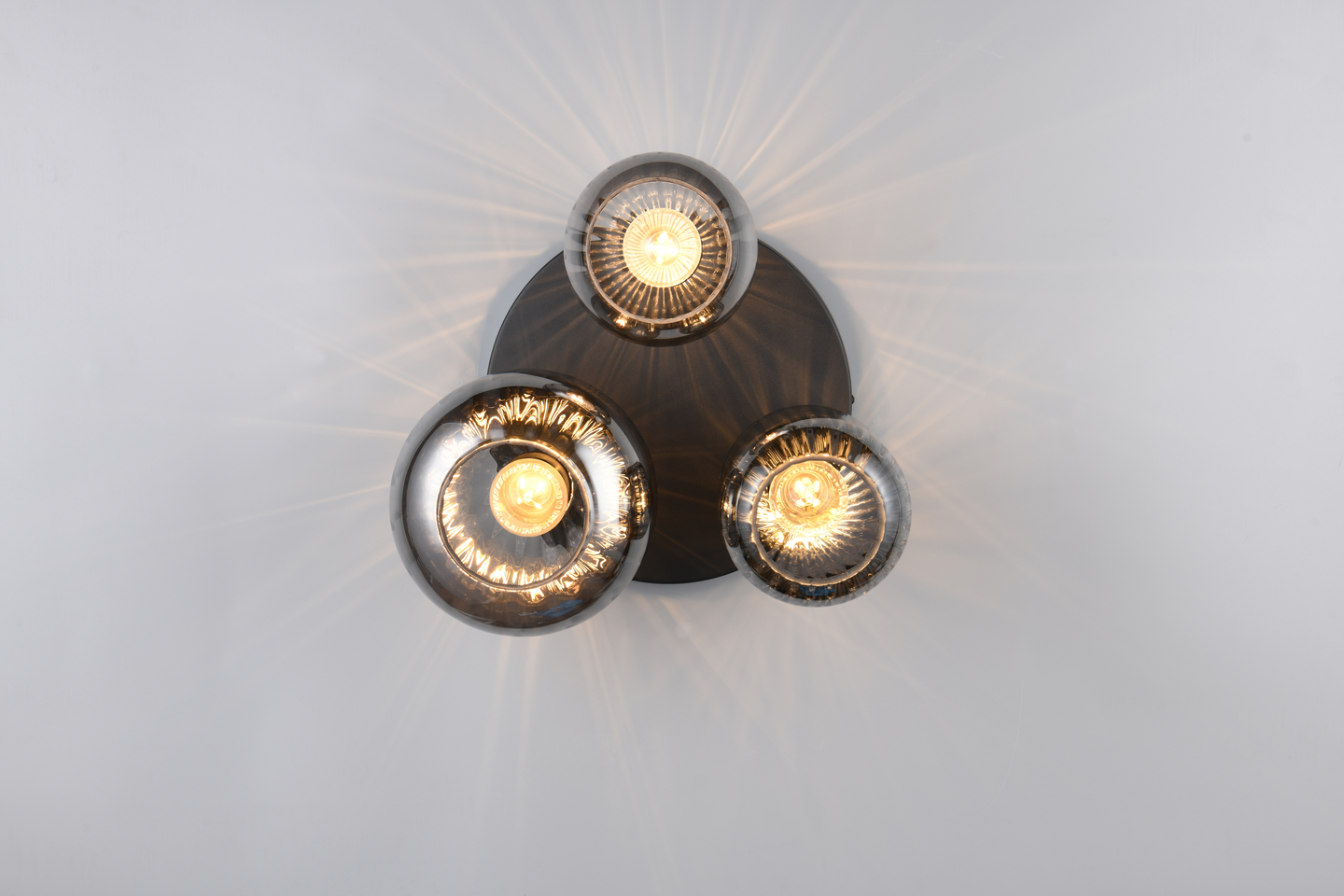 Kattovalaisin TRIO Diva E27 3-os mattamusta/kromattu