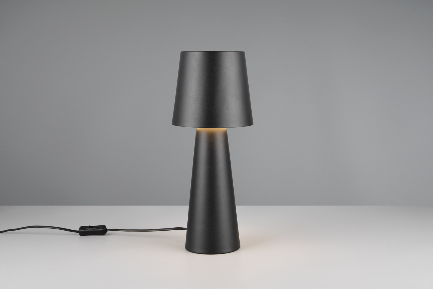 Pöytävalaisin TRIO Nubian E27 mattamusta