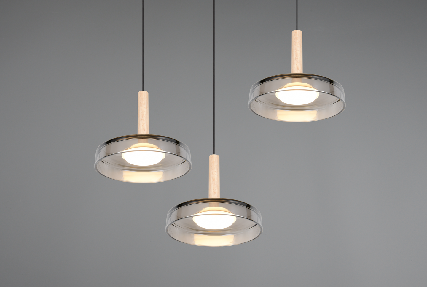 Riippuvalaisin TRIO Celeste led 3x7,5W mattamusta