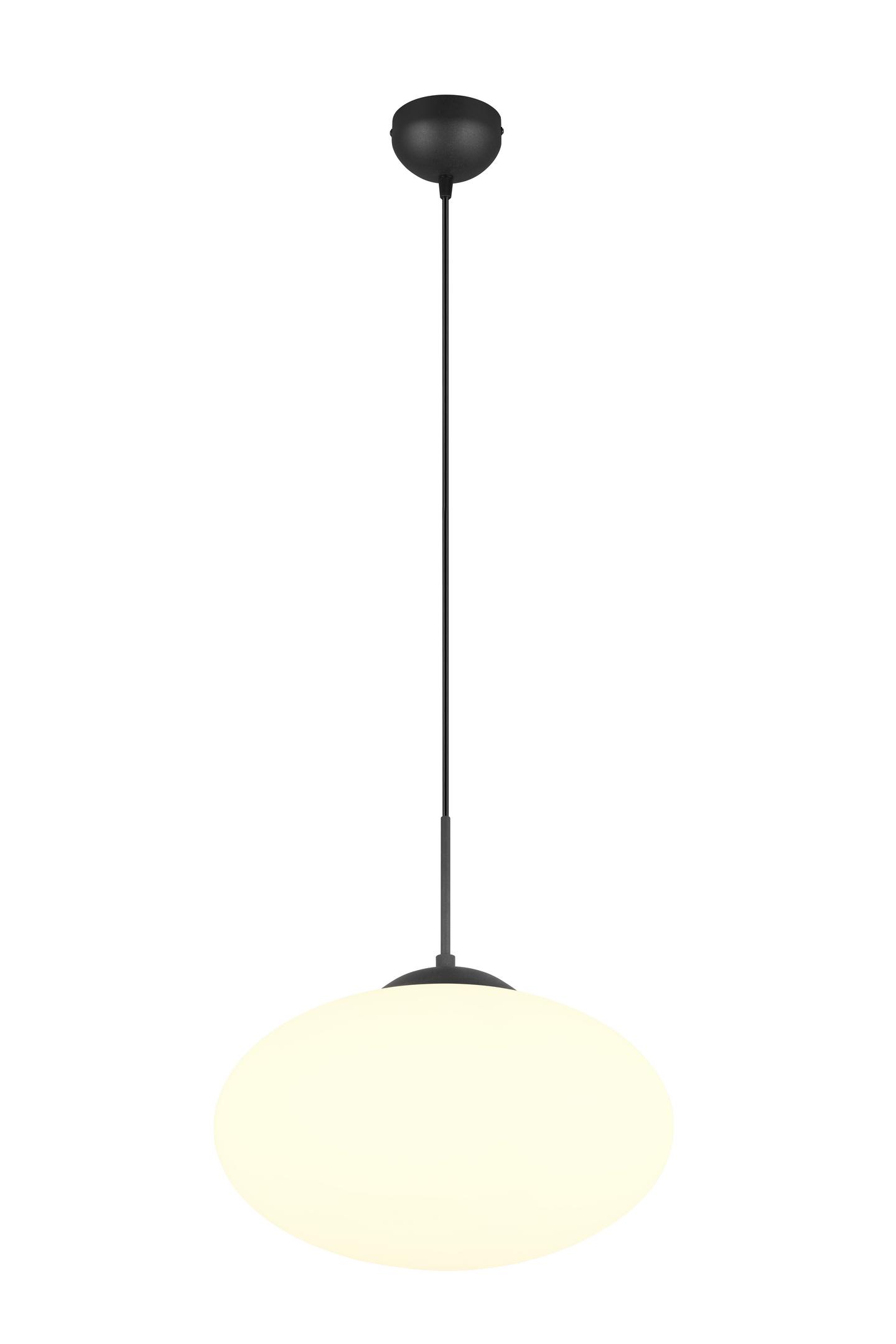 Riippuvalaisin TRIO Fomento E27 40cm mattamusta/valkoinen