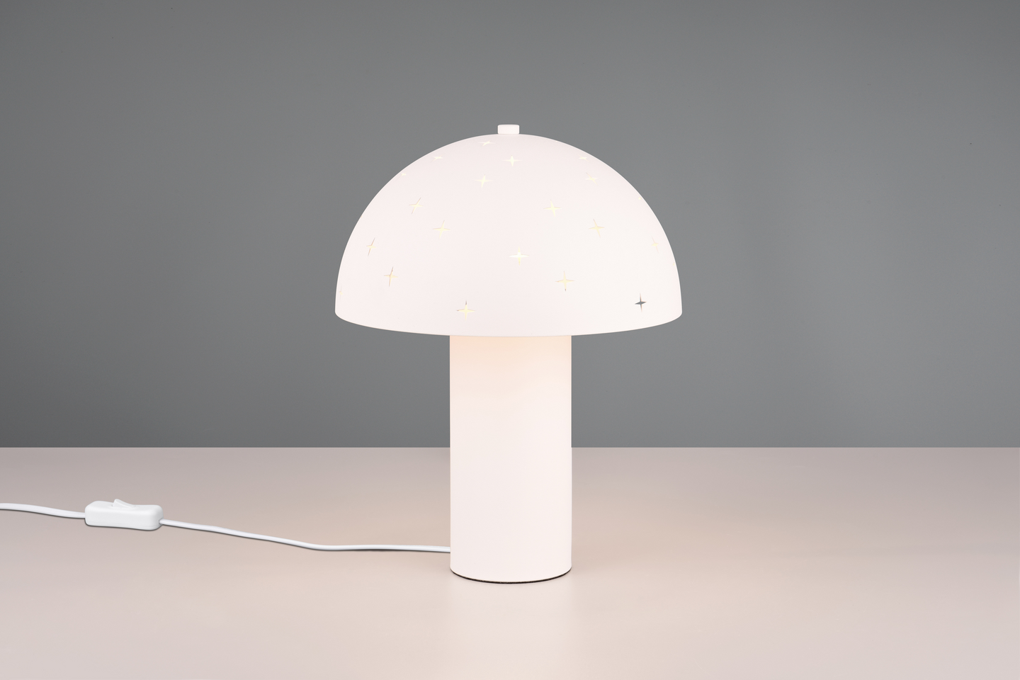 Pöytävalaisin TRIO Seta E14 mattavalkoinen