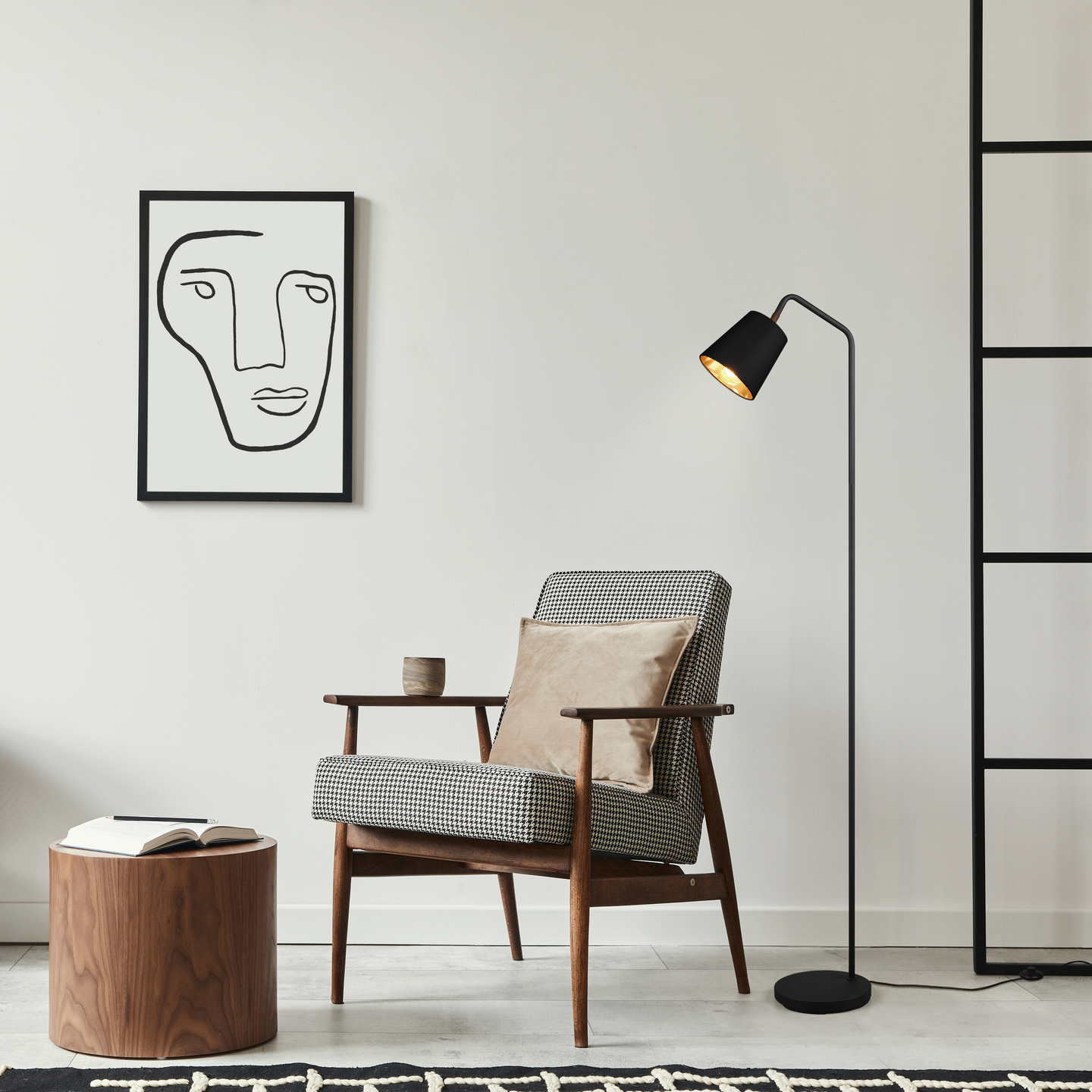 Lattiavalaisin TRIO Buddy E27 mattamusta