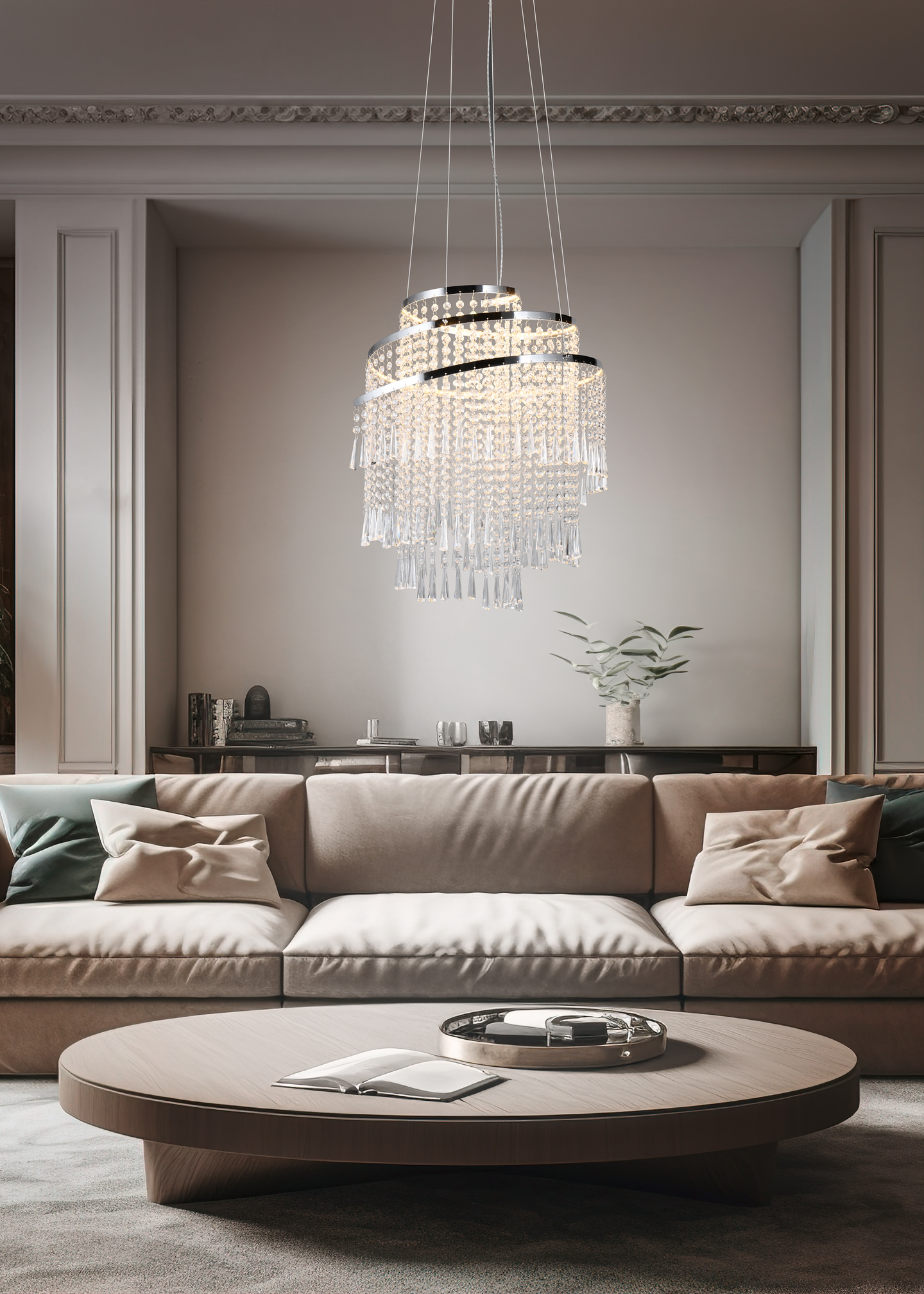 Riippuvalaisin TRIO Pomp led 30W kromi