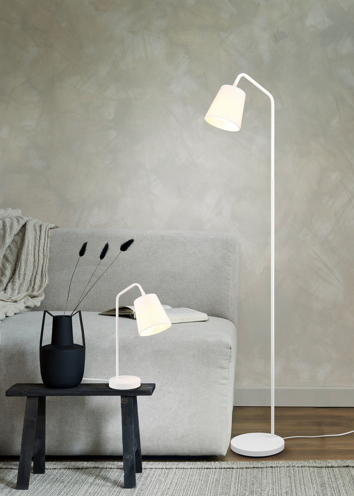 Lattiavalaisin TRIO Buddy E27 mattavalkoinen