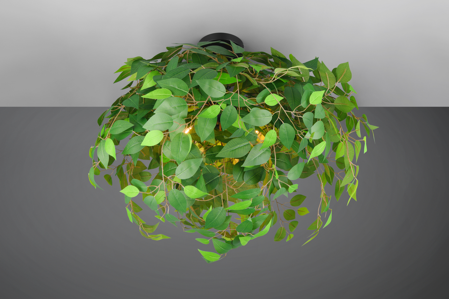 Kattovalaisin TRIO Leavy 3xE27 70 cm vihreä