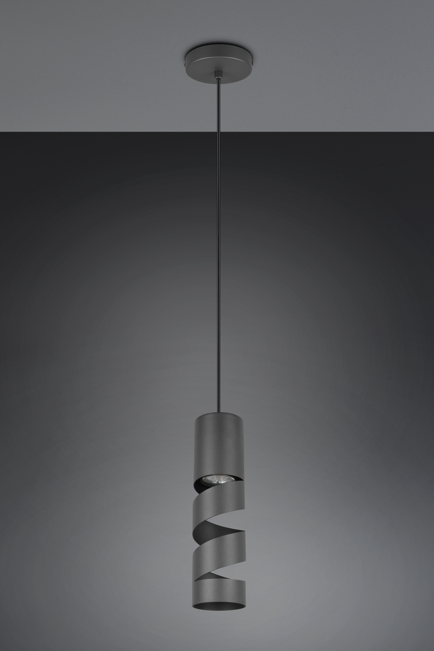 Riippuvalaisin TRIO Stream GU10 1-osainen mattamusta