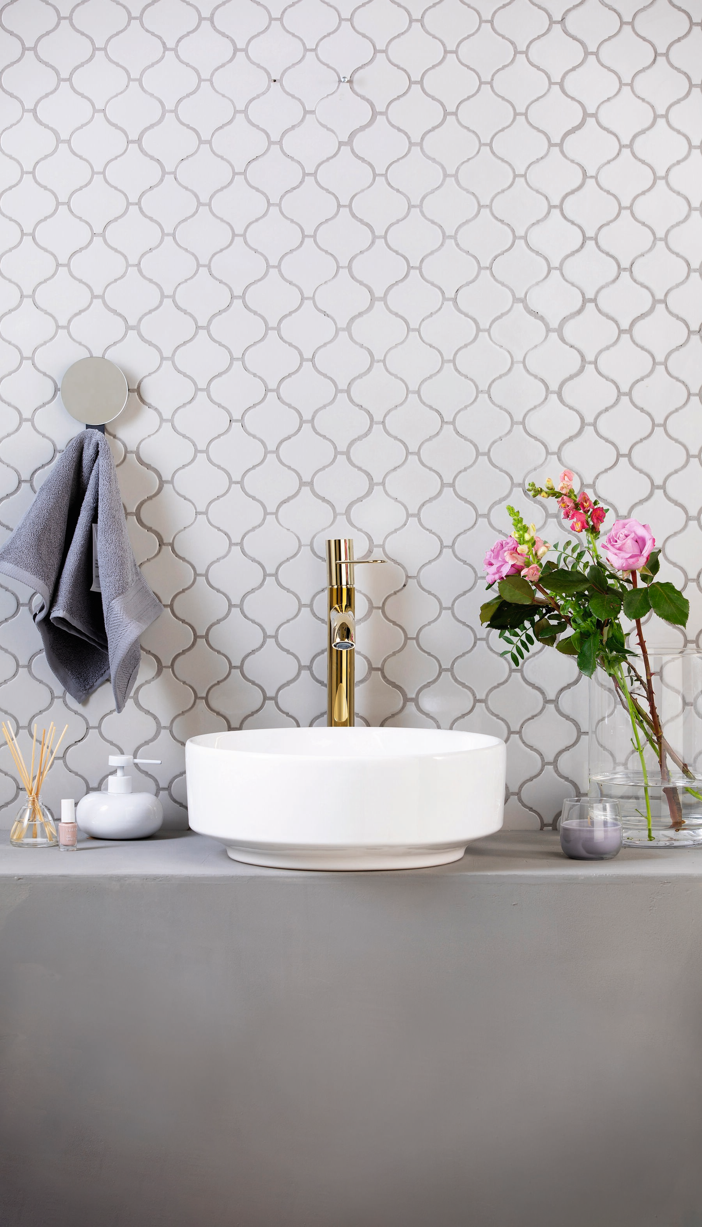 Mosaiikki Cello Flame 28x24,6 valkoinen kiiltävä 0,69m²