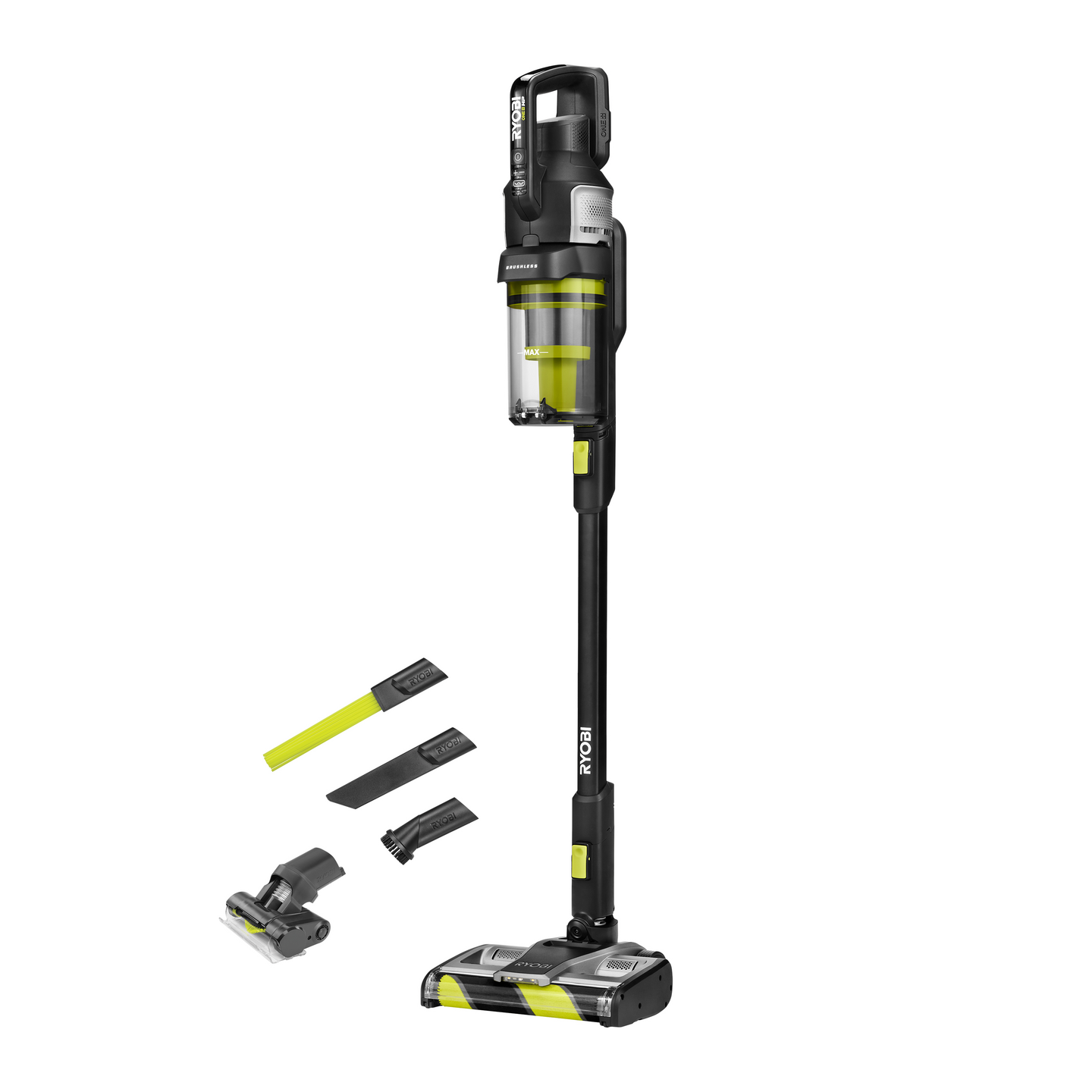 Varsi-imuri Ryobi RASV18BL-0 18V ONE+ hiiliharjaton moottori ei akkua mukana