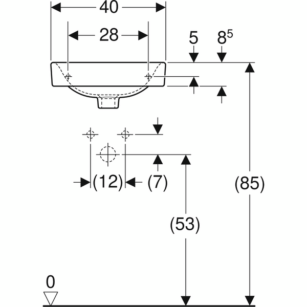 Pesuallas IDO Glow Square 40x28x16cm
