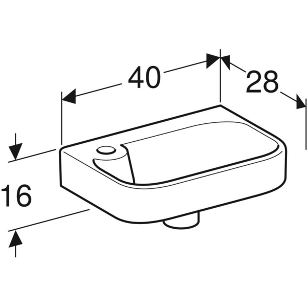 Pesuallas IDO Glow Square 40x28x16cm