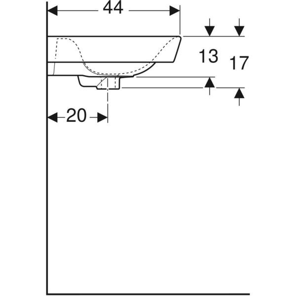 Pesuallas IDO Glow Square 60x44x17cm
