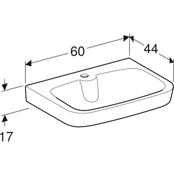 Pesuallas IDO Glow Square 60x44x17cm