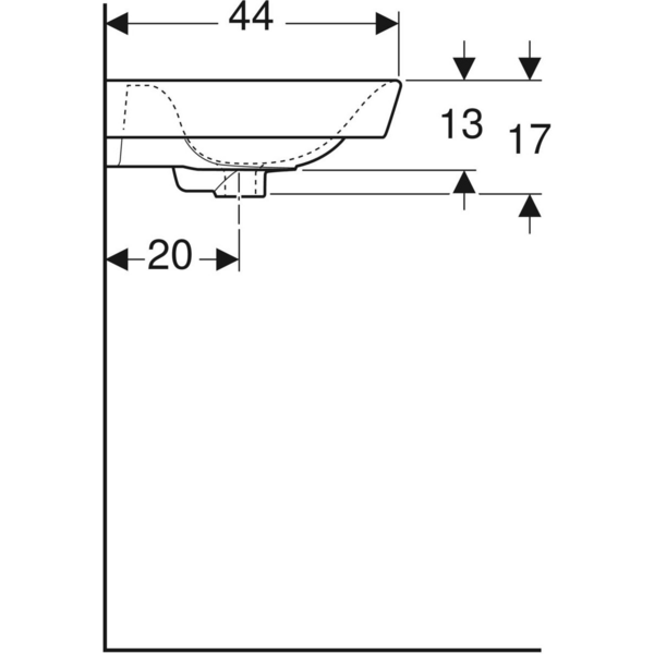 Pesuallas IDO Glow Square 60x44x17cm