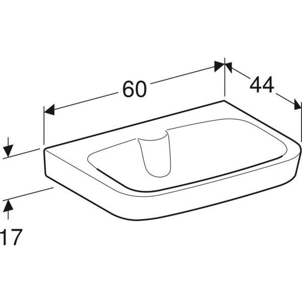 Pesuallas IDO Glow Square 60x44x17cm