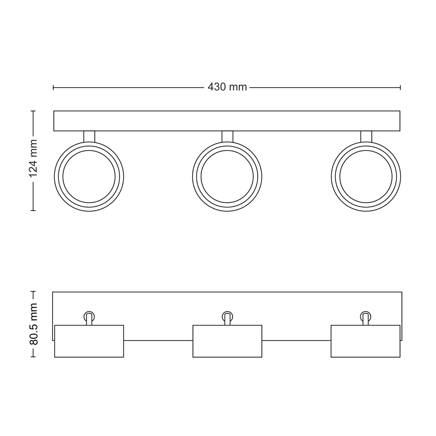 Kohdevalaisin Philips Bracia BL 3x5.5W HV 1650lm 2700K